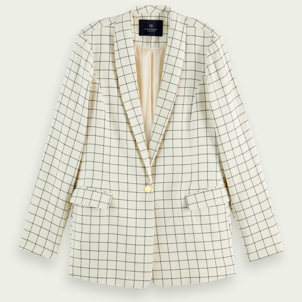 Scotch & Soda Black and White Checkered Jacket
